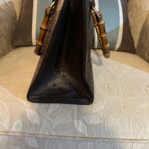 Beautiful Ostrich Dooney and Bourke purse with bamboo handles - Picture 4 of 8